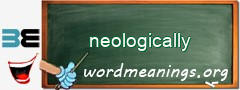 WordMeaning blackboard for neologically